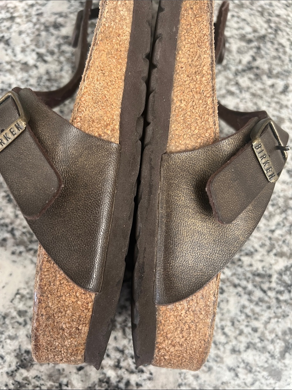 Birkenstock women’s metallic Brown Leather Gizeh Sandals Buckle Sz 9 (EU41) - Picture 12 of 12